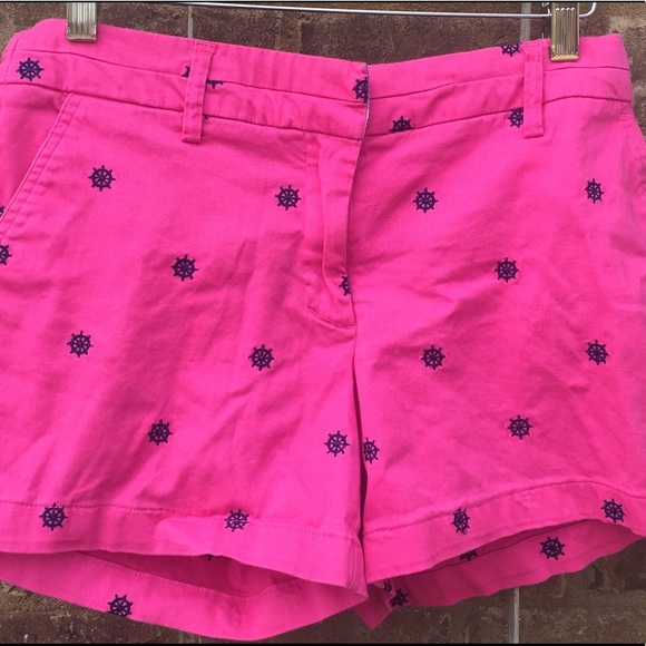 British Khaki Pants - British Khaki Pink Blue Nautical Shorts Size4